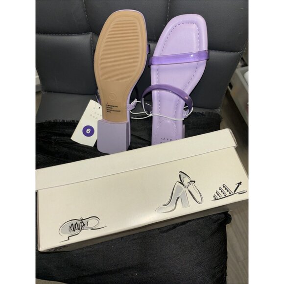 Women's Sz 6 Slip On Sandals Purple Slides Lavender A New Day Block 1” Heel NWT - Picture 7 of 7